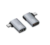 Norsimda Powered Left & Right Angle USB 2.0 Micro Male to USB Female Host OTG Adapter for Samsung, Firestick，PS Classic，SNES Mini,NES/SNES Classic,Chromecast and More Smartphone or Tablet (2 Pack)