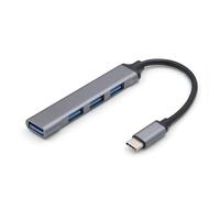 Norsimda USB C Hub, USB C to USB 3.0 Hub Aluminum Alloy Ultra Slim USB Splitter, Portable 4 Port USB Extender, USB Hub for Laptop, PC, MacBook, iMac, Surface Pro, Mac Pro, Flash Drive, XPS