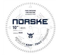 Norske Tools NCSBT027 10" x 80T Fast Ripping & Crosscutting Full Kerf Finishing Blade for Dimensional Lumber, Press Treated Wood, Plywood and Oriented Strand Board (OSB)
