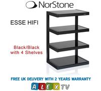 Norstone Esse HiFi 4 Shelf (Satin Black) Hi-Fi Rack
