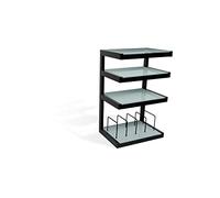 NorStone Esse Hi-Fi Vinyl Satin Black Frosted Glasses - HiFi Cabinet
