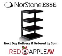 NorStone ESSE HiFi Rack AV Furniture Stand Black 4 Shelf Audio Cabinet