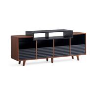 Norstone Oslo 1600 Vinyl Cabinet Black Satin/Walnut