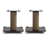 Pair Of Norstone Oak STYLUM S 28cm High Universal Steel Speaker Stands