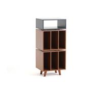 Norstone Stockholm 1100 Vinyl Cabinet Black Satin/Walnut