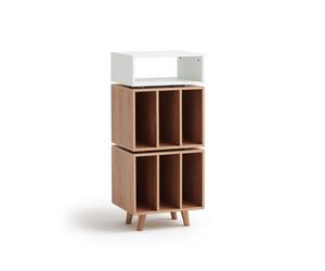 Norstone Stockholm 1100 Vinyl Cabinet White/Clear Oak
