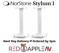 Norstone Stylum 1 50cm White Steel Speaker Stands - Universal Pair