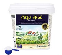 Nortembio Citric Acid 2,5kg - 100% Pure Anhydrous Concentrated Powder - Natural Multi-Purpose Household Cleaner - Free eBook Included