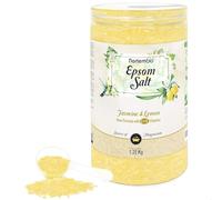 Nortembio Scented Epsom Salt 1,25 kg Magnesium Bath Salts with Vitamin C & E | Foot Soak, Home Spa, Muscle Relaxation & Wellness | Women & Men Choice of Fragrances + Free eBook (Jasmine Lemon)