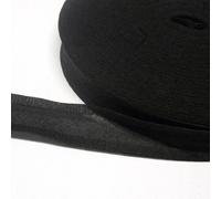 Nortex Mill Black 100% Cotton 1"(25mm) Bias Binding Tape (1 Quantity = 5 Metre Bundle)