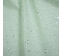 Nortex Mill Mint Green 3 Hole Polycotton Broderie Anglaise Fabric (Per Metre)