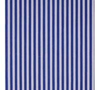 Nortex Mill Royal Blue & White 3mm Stripe Polycotton Fabric (Per Metre)