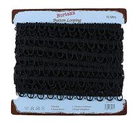 Nortexx Button Hole Looping - Black 10mm Spacing
