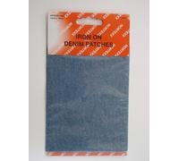 Nortexx Iron on Clothing Patches, Pair of 1, Light Denim