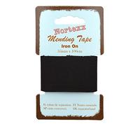 Nortexx Iron On Fabric Repair Tape, Black - Durable Mending & Patching Solution for Clothing and Upholstery