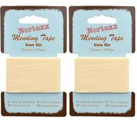 Nortexx Iron On Fabric Repair Tape, Cream - Durable Mending & Patching Solution for Clothing (Pack of 2)