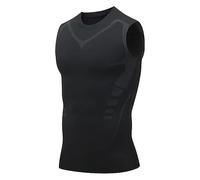North Alpine Compression Vest Men, North Power Compression Vest Compression Shaping Shirt Men, Feel the Power of Confidence, Energy & Strength (Black,Medium)