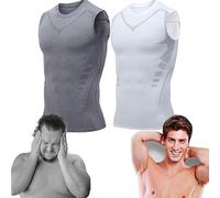 North Alpine Compression Vest Men, North Power Compression Vest Compression Shaping Shirt Men, Feel the Power of Confidence, Energy & Strength (2PCS-C,X-Large)