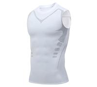 North Alpine Compression Vest Men, North Power Compression Vest Compression Shaping Shirt Men, Feel the Power of Confidence, Energy & Strength (White,XX-Large)