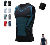 North Alpine Compression Vest Men, North Power Compression Vest, Northpower Feel the Power of Confidence, Shape & Control (Black2,L)