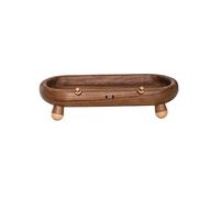 North America Black Walnut Wood Small Tray Dert Storage Organizer Glasses Desktop Decorations Round Ape Ja...