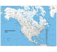 North America Road Map - A1 Size 59.4 x 84.1 cm
