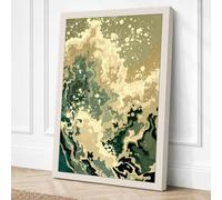 North America Topography Canvas Wall Art Print 36x24 Inch