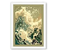 North America Topography Minimalist Framed Wall Art Print A4 (29.7×21cm) White, Wall Decor for Living Room, Bedroom, Office & Home, Ready to Hang, Art Gift