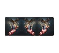 North American Bald Eagle Computer Desk Pad, Non-Slip Surface Mat for Enhanced Gaming Performance and Office Productivity