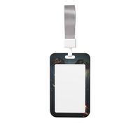 North American Bald Eagle Print Id Card Holder,Badge Holder with Lanyard,Work Pass Protector for Office Staff School Nurse