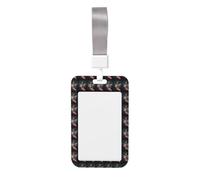 North American Bald Eagle Printed Id Badge Holder with Neck Strap Vertical Waterproof Name Card Holder for Office School