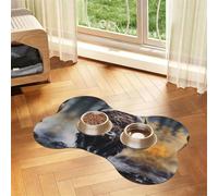 North American bison Bone Shaped Absorbent Dog Feeding Mat