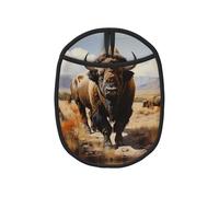 North American bison herd 1 PC Patterned silicone pot mat (1/2 pack), high temperature resistant and non-slip, suitable for barbecue, baking, etc.