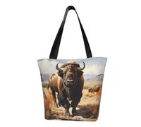 North American bison herd Fashionable shoulder handbag, women's crossbody shoulder bag, suitable for weekend travel shopping shoulder bag