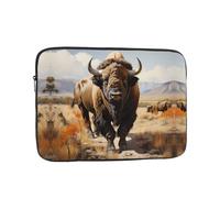 North American bison herd Printed Laptop Sleeve Printed Laptop Protective Case Suitable For Travel And Office Use 17 inch