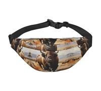 North American bison herd Travel Fashion Waist Bag, Suitable for Sports, Running, Cycling, Traveling, Fishing Boys Large Crossbody Waist Bag,