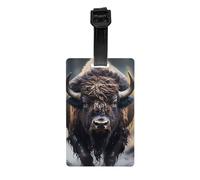North American Bison Luggage tag Hanger Protects Privacy and is a Must-Have for Travel and is Durable