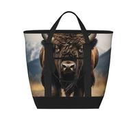 North American Bison,Lunch Bags Large Capacity Insulated Tote Bag For Women Men Work Picnic Travel