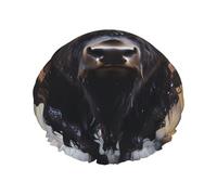 North American bison Printed shower cap, reusable, specially designed for women's long hair, double-layer structure, suitable for bathing.