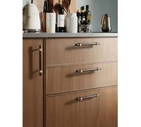 North American Black Walnut Color Furniture Handles Brass Door Pulls Solid Wooden Knobs T-Bar Kitchen Cabinet Wood Handle(Hole spacing-160mm)