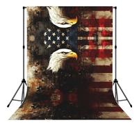 North American Eagle Print Photography Backdrop - 152 Ã- 213 cm Portable Backdrop Curtains for Photo Shoot Backdrop for Home Party Use