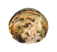 North American Farmscape Women's waterproof double shower cap, bath and homeshower cap, reusable shower cap, shower cap for women,