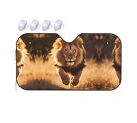 North American Lion Running Medium Printed car Front Windshield Sunshade - car Window Sunshade, Quick Cooling 15â„ƒ