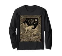 North American Mountain Goat Constellation Tarot Card Long Sleeve T-Shirt
