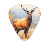 North American reindeer 12 Pack Guitar Picks Plectrums,4 pieces in each of 3 sizes, Suitable for a wide range of stringed instruments
