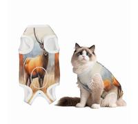 North American Reindeer Recovery Suit for Dogs Cats After Surgery,Pet Recovery Shirt, Dog Onesies Pet Surgery Recovery Suit