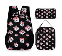 North And South Korean Flags Casual 3pcs Backpack Sets