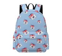 North And South Korean Flags Cute Backpack Causal Daypack Lightweight Travel Laptop Bag for Men Women Funny Print