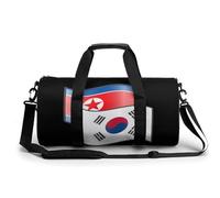 North and South Korean Flags Gym Bag Travel Duffel for Men Women