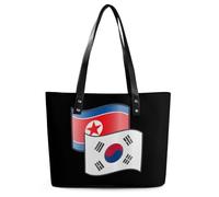 North And South Korean Flags Tote Bag for Women Work Travel